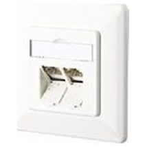 130C381002-I  - Datenanschlussdose Cat6A 2xRJ45 E-DAT C6A 8/8(8) UP reinweiss, 130C381002-I - Aktionsartikel