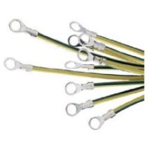 NSYEL136D6  (10 Stück) - Erdungsader 6qmm L: 130mm ösenloch 6,4mm 10, NSYEL136D6 - Aktionsartikel