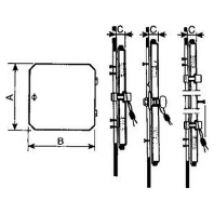 NSYVA2710MA  - Kunststofffenster m. Deckel. IP 65 L78 x B200 x T25mm, NSYVA2710MA - Aktionsartikel