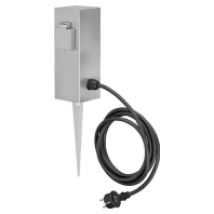 11790000003015  - Steckdosensäule LB22 Edelstahl 2 Steckd. 3m Zuleitung, 11790000003015 - Aktionsartikel