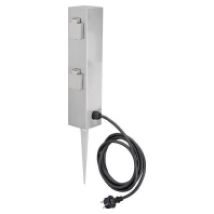 11790000004015  - Steckdosensäule LB22 Edelstahl 4 Steckd. 3m Zuleitung, 11790000004015 - Aktionsartikel