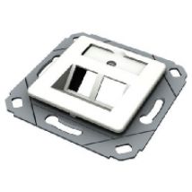 CKVD1D1  (5 Stück) - Datenanschlussdose designfähig fixLink 45Grad 2fach mit Zentralplatte, CKVD1D1 - Aktionsartikel