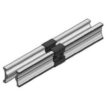86140-02  - Modultragprofil-Verbinder Innenverbinder m. Träger RAIL 40 schw., 86140-02 - Aktionsartikel