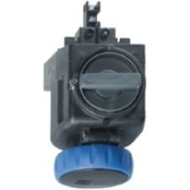 150577  - Flanschsteckdose 16 A blau 6h, 150577