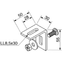 16U6-A  (20 Stück) - Befestigungswinkel feuerverzinkt 16U6-A