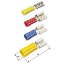 A0503FLS8  (100 Stück) - Flachsteckhülse gelb 0,1-0,5qmm 2,8x0,8 A0503FLS8