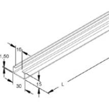 15F2-3000-C  - C-Profilschiene 30x15mm, gelocht 15F2-3000-C