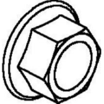 16J4-10-M  (100 Stück) - Flanschmutter M10 16J4-10-M