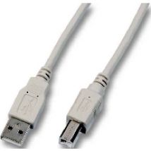 K5255.0,5  - USB-Anschlusskabel A auf B 0,5m gr USB2.0 K5255.0,5