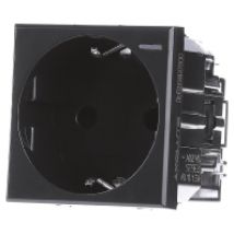 HS4141W  - Schukosteckdose anthrazit SL schutz, 16A/250V 2-modulig Anthrazit HS4141W - Aktionspreis