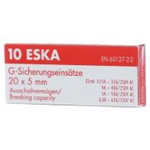 520.614  (10 Stück) - G-Sicherungseinsatz F 500mA 5x20mm 520.614