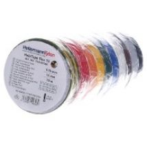 HTAPE-FLEX 15 Mix  - PVC Isolierband-Set 10 versch. Farben HTAPE-FLEX 15 Mix
