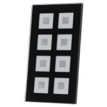 BE-GT08S.01  - EIB/KNX Glastaster 8-fach Plus, Schwarz - BE-GT08S.01