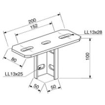 16J40  - Anschlussplatte für Profil 41x41 16J40