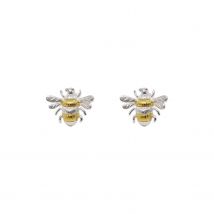 Silver and Gold Plated Bee Stud Earrings