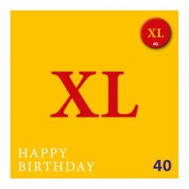 Roman Numerals Birthday Card With Badge 40
