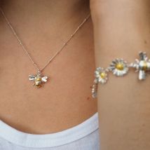 Silver and Gold Plated Bee Pendant