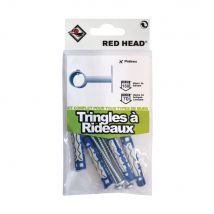 Kit de fixation tringles à rideaux RED HEAD