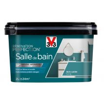 Peinture de rénovation pour salle de bains bleu lagon finition satinée 2 l V33