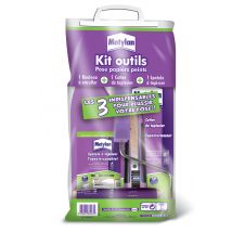Kit d'outils rouleau, cutter et spatule pour pose de papiers peints METYLAN