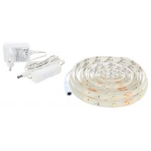 Ruban LED 5m blanc froid avec interrupteur 24W 12V GEFOM