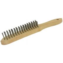 Brosse de décapage en inox avec un manche en bois - TIVOLY