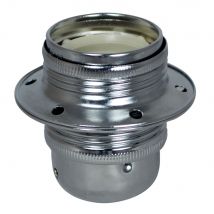 Douille électrique E27 métal chromé - TIBELEC