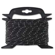 Corde polypropylène réfléchissante résistance 35 kg diàmètre 4.8 mm longueur 15 m noir REFLECT CORD
