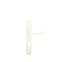 Poignées de porte Madison aluminium blanc à cylindre ALPERTEC