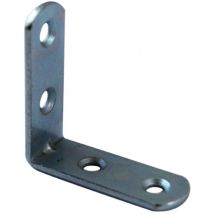 Equerre de chaise bouts ronds acier zingué 40 x 40 mm