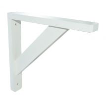 Équerre d'étagère en hêtre 240 x 240 mm blanc