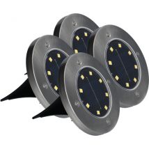 Spots solaires à poser/piquer CIELO 25 lumens blanc chaud par 4 - ARLUX
