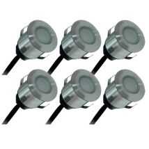 Lot de 6 spots extérieurs encastrables 15 lumens blanc chaud - PATIO ARLUX