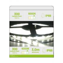 Ruban LED extérieur 3m blanc froid IP68 5W 12V ARLUX