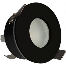 Spot salle de bains à encastrer GU5.3 blanc chaud IP65 5W 380 lumens noir - AMBER ARLUX