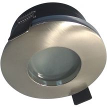 Spot salle de bains à encastrer GU5.3 blanc chaud IP65 5W 380 lumens acier - AMBER ARLUX