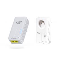 Pack de 2 prises CPL filaire + prise CPL wifi 600 Mbp/s OPTEX
