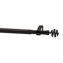 Kit de tringle à rideaux extensible en métal de 160 à 300 mm diam 16 mm Finition Noir mat - MOBOIS