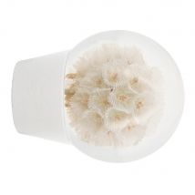 Embout déco fleure sèche à visser en bois diam 28 mm Finition Blanc laqué - MOBOIS