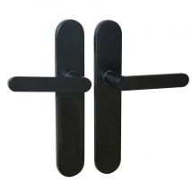 Poignées de porte sans perçage Meudon K noir mat sans trou LINEA BERTOMANI
