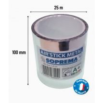 Ruban adhésif pour isolant mince métalisé Air'Stick Métal 25 m x 100 mm SOPREMA