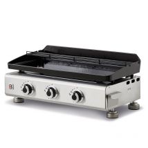 Plancha à gaz 3 brûleurs Silvia II G Fonte BRASERO