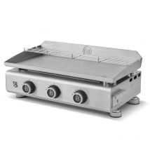 Plancha à gaz 3 brûleurs Silvia II G Inox BRASERO