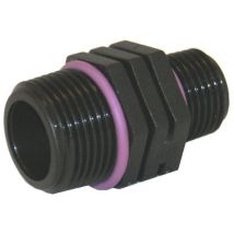 Mamelon polypropylène réduit mâle 3/4" (20/27) vers 1/2" (15/21)