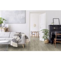 Sol vinyle effet bois taupe CORREGIO ép 5,7 mm 22,9x1250 cm compatible pièce humide 2m²/pqt GERFLOR