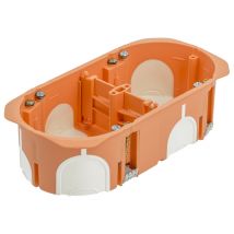 Boîte d'encastrement étanche 2 postes 67x40 IP40 pour Matériaux creux - CAPRI