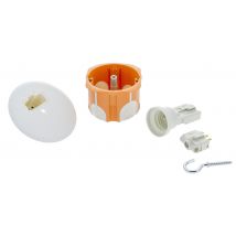 Boitier DCL multimatériaux point de centre avec douille E27 CAPRI