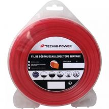 Fil nylon carré 4 mm 30 m TECHNI-POWER