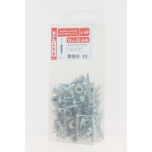 Ancrage à visser métal plaque de plâtre vis tête cylindrique 4 x 30 mm par 50 BATIFIX