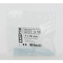 Chevilles métal expansion plaque de plâtre vis tête cylindrique diamètre 4 x 46 mm par 10 BATIFIX